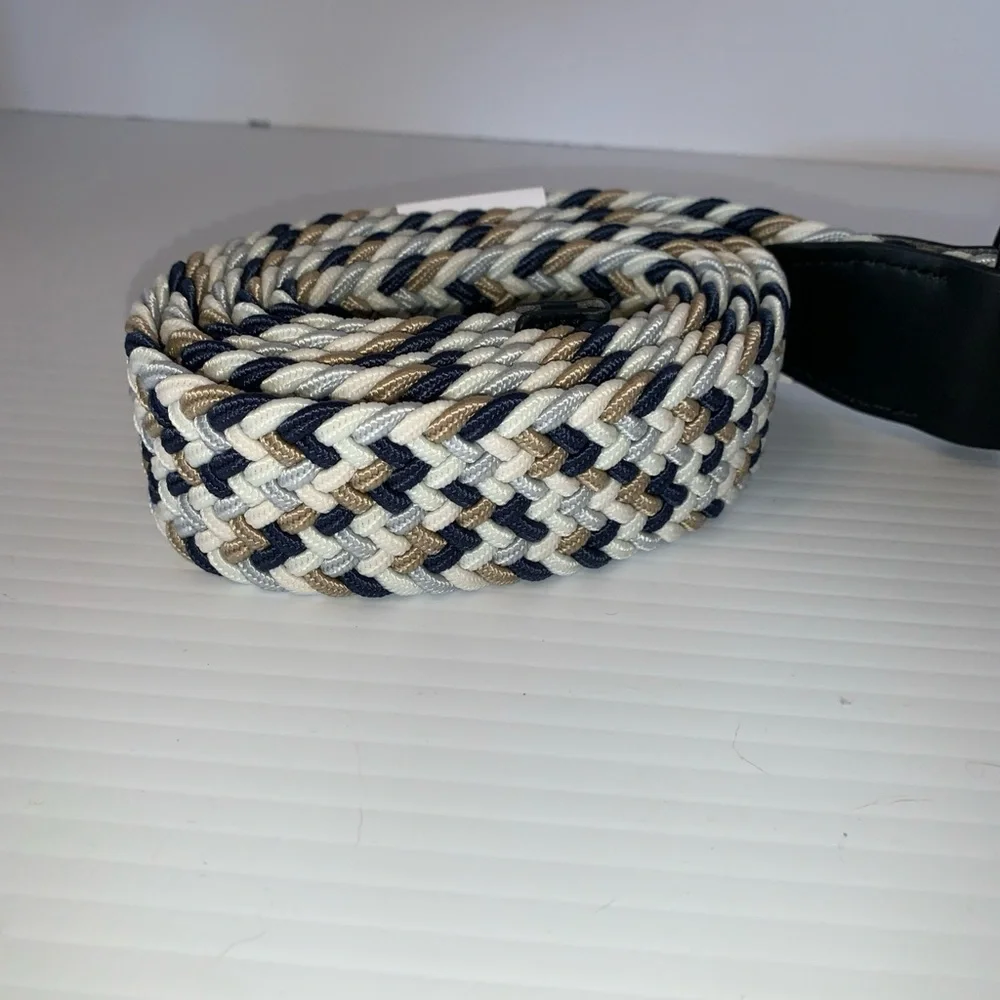 Nike Men’s Belt Woven Stretch Size XL (42-44) Navy / White / Grey / Black NWT